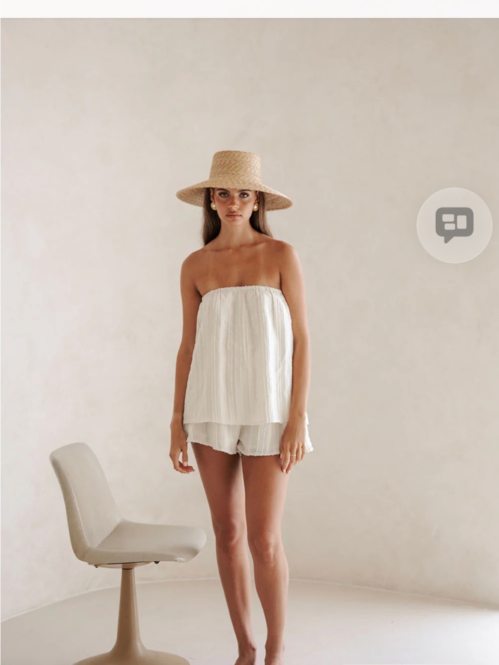 Sabo Skirt Strapless Cream Playsuit Romper